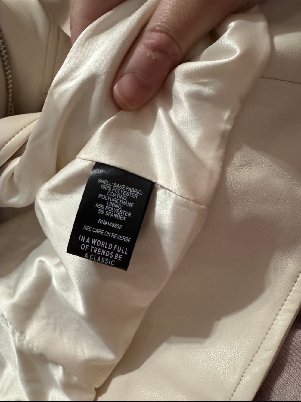 torrid cream faux leather moto jacket with silver hardware NWT - Picture 7 of 7